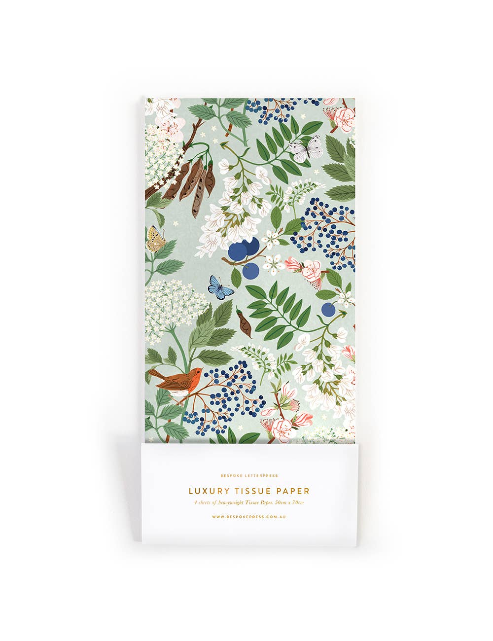 4pk Tissue Paper - Sparrows