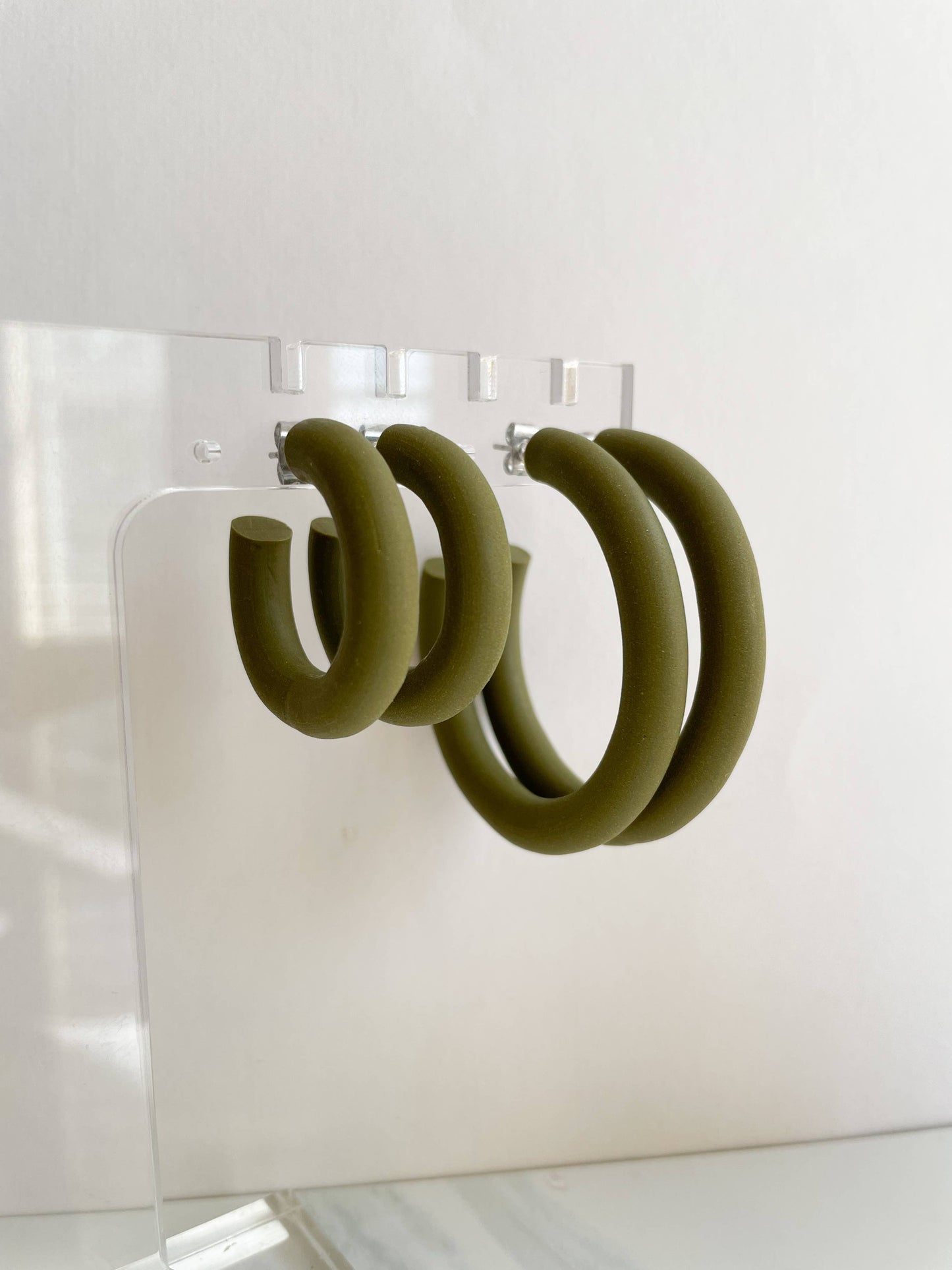 Ellory Hoops in Olive: Large