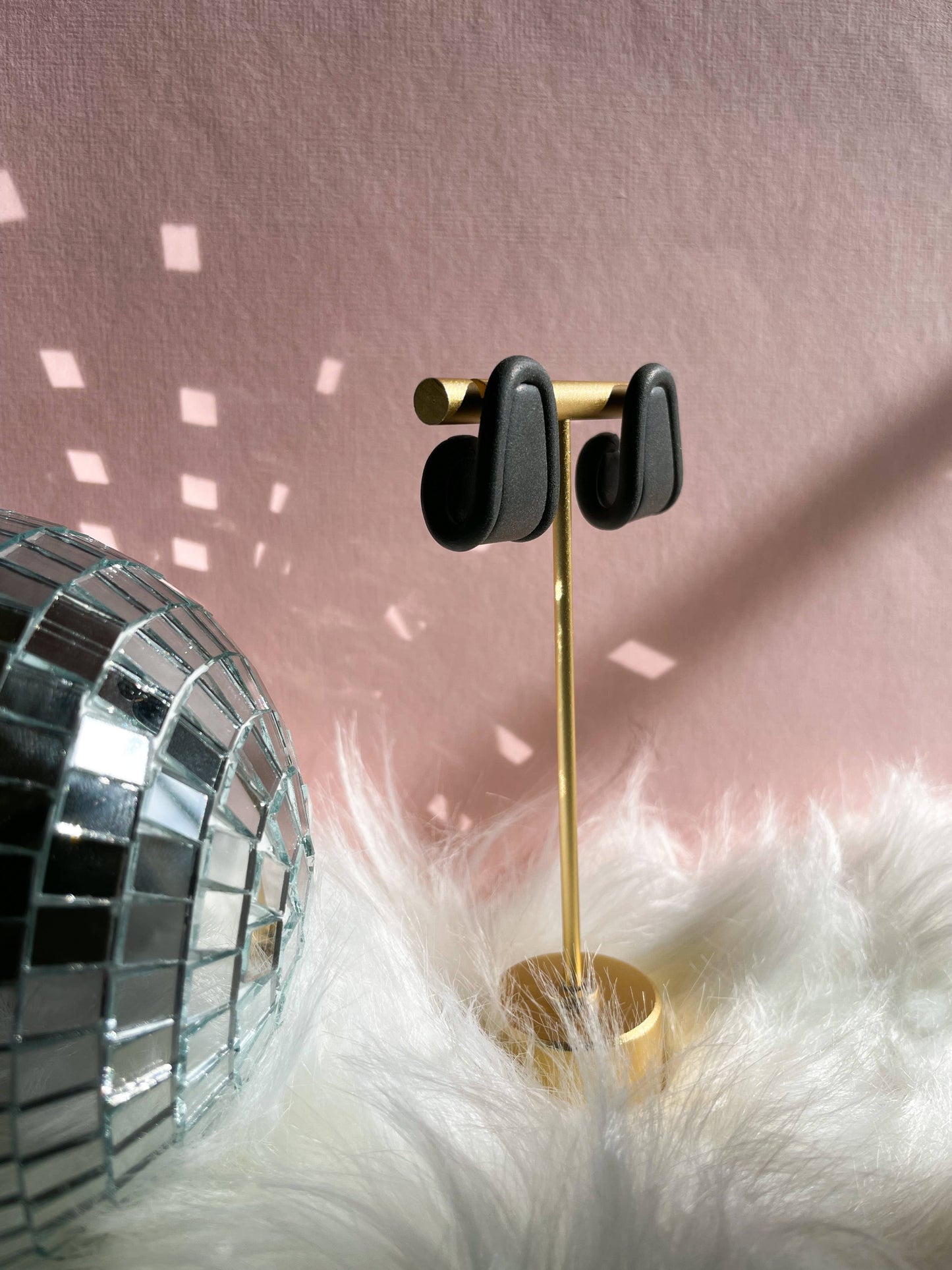 Huggie Earrings in Black