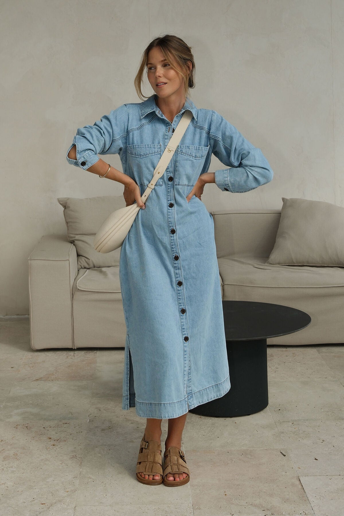 Rae Long Sleeve Midi Dress