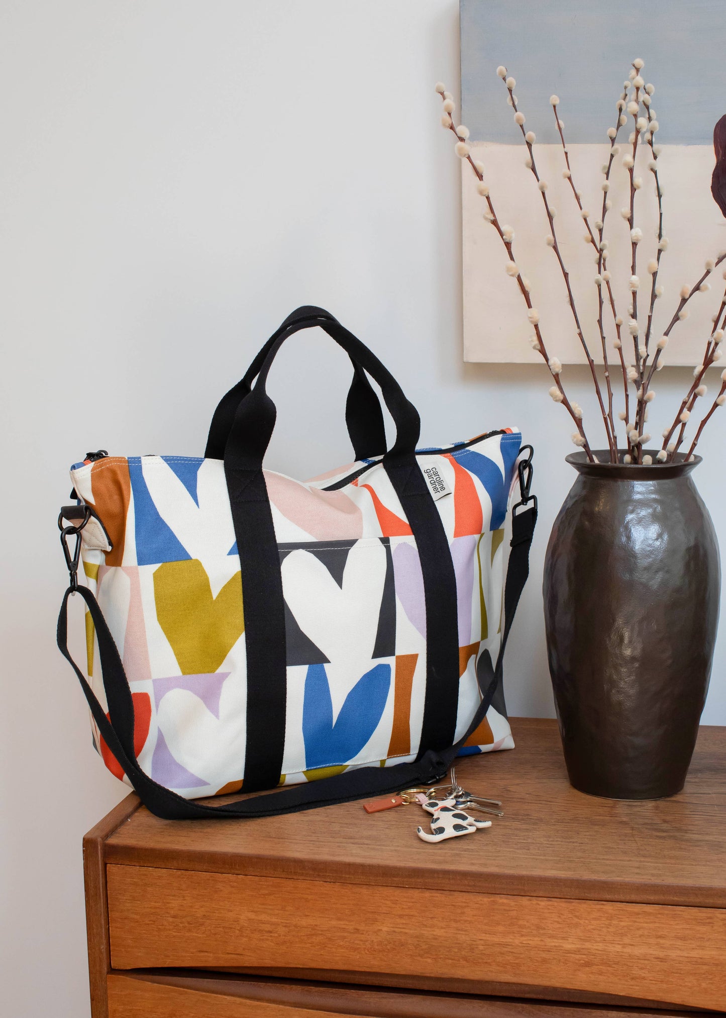 Multi Checkmate Heart Weekend Bag