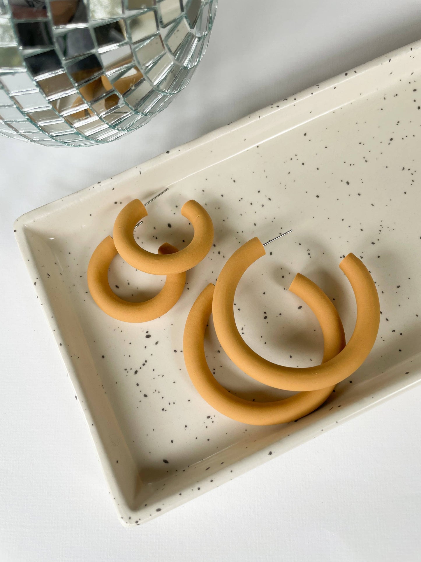Ellory Hoops in Goldenrod: Small (1.25")