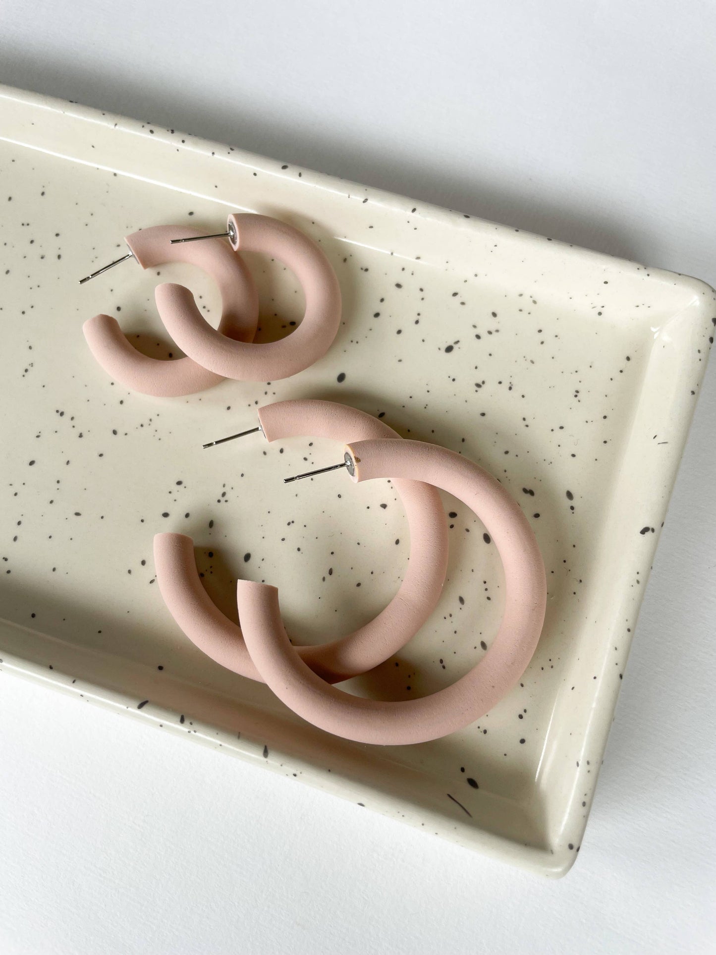 Ellory Hoops in Blush: Large (2.0")