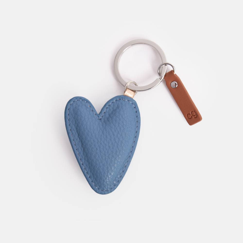 Blue Heart Keyring