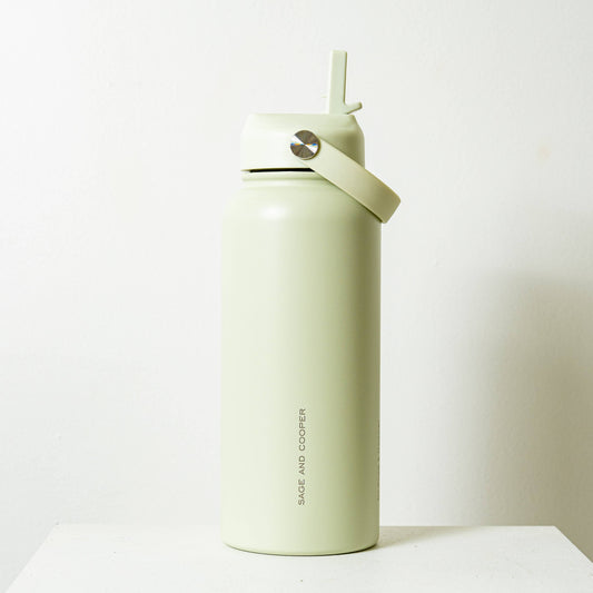The Sage & Cooper Insulated Drink Bottle: Light Green / 1 Litre