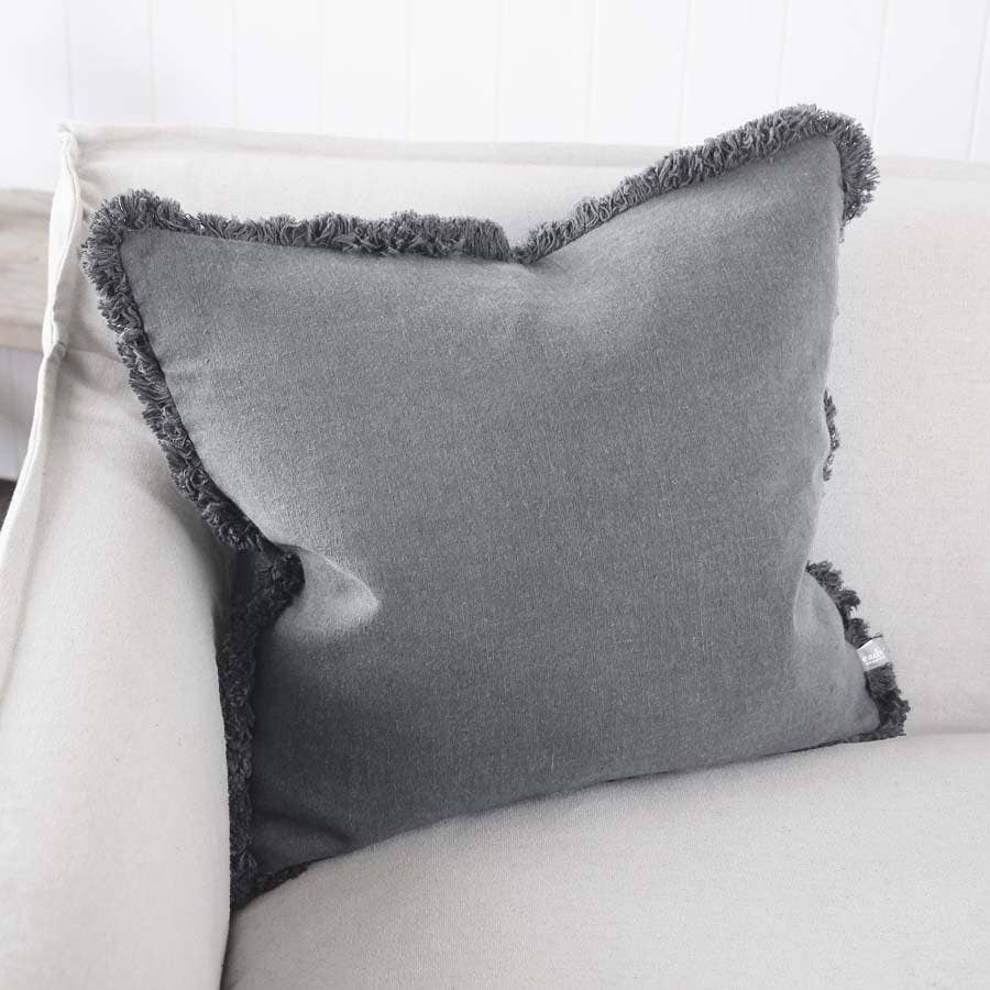 Luca® Boho Linen Cushion Slate 40x60cm