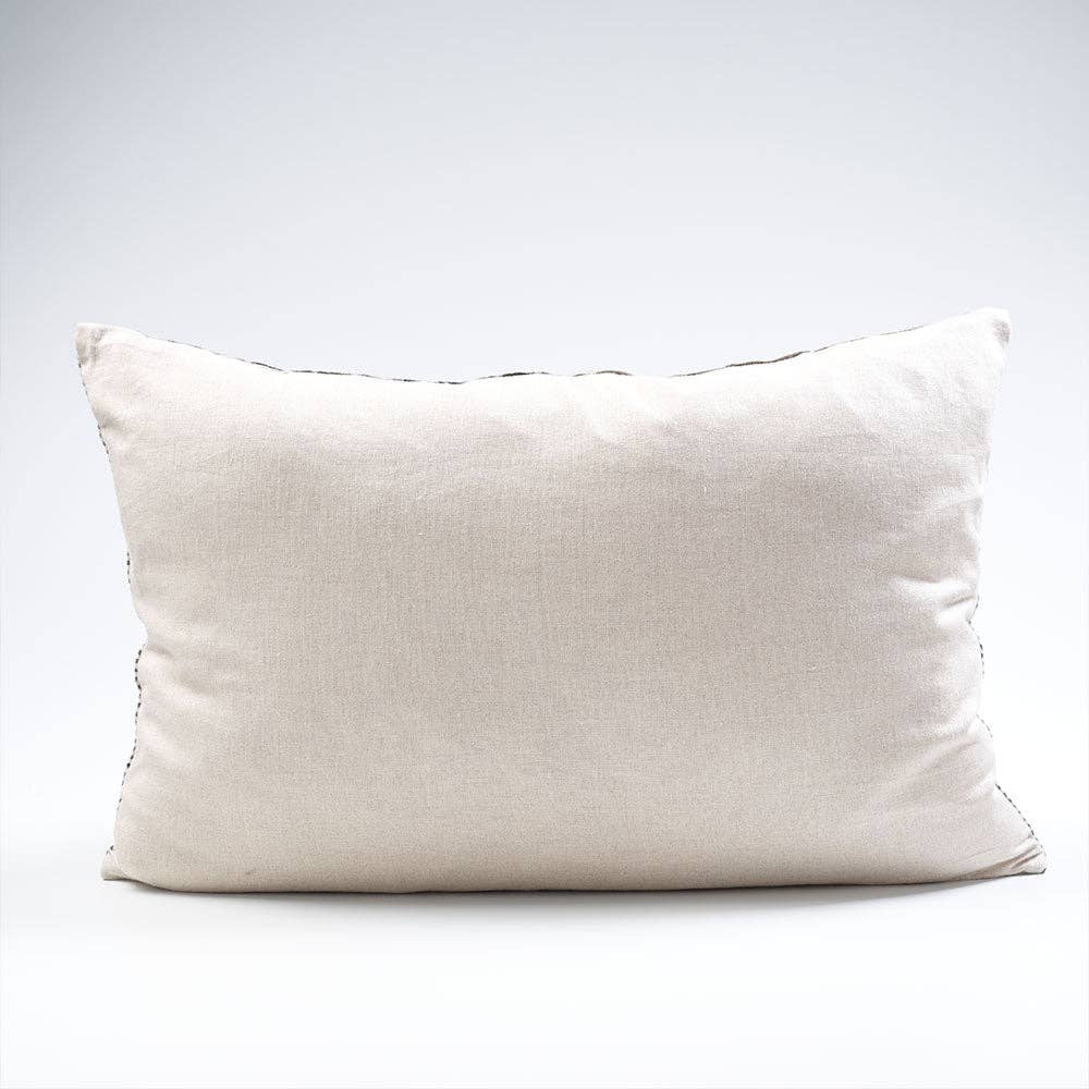 Vigare Linen Cushion Natural/Black 40x60cm