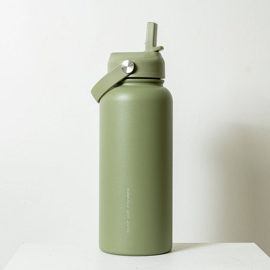 The Sage & Cooper Insulated Drink Bottle: Olive / 1 Litre