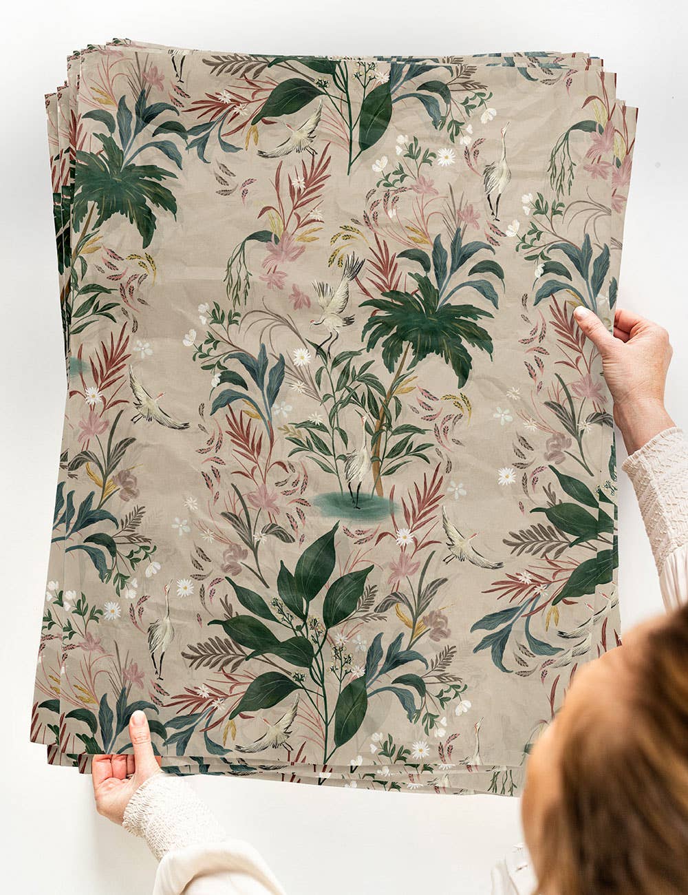 4pk Tissue Paper - Herons