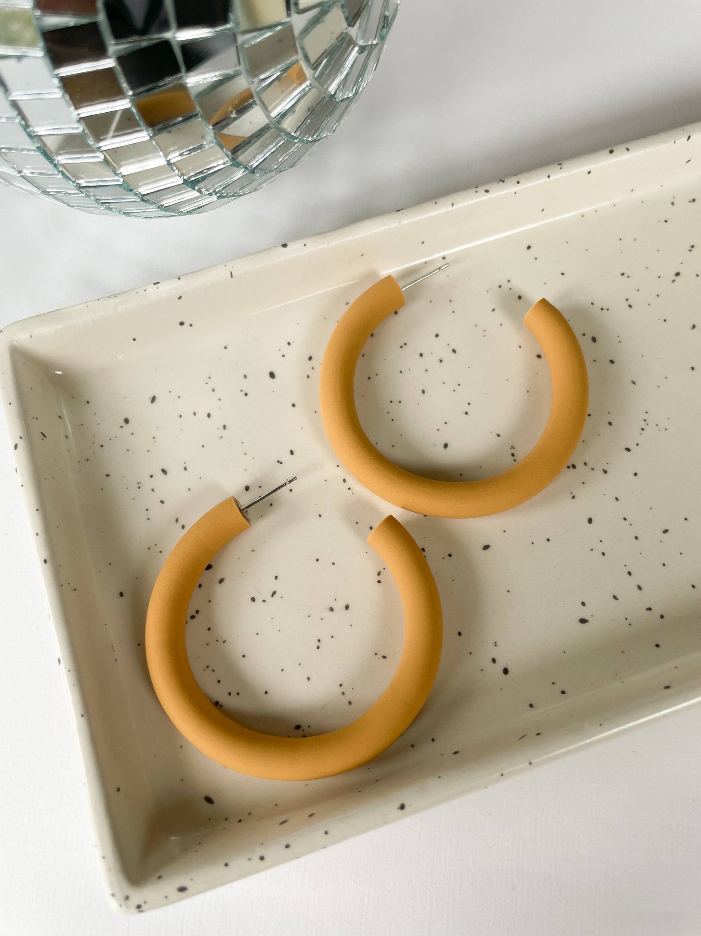 Ellory Hoops in Goldenrod: Small (1.25")
