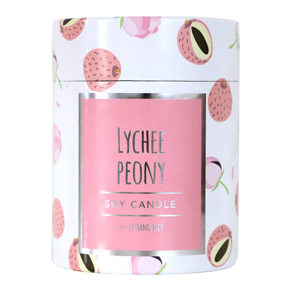 Wooden wick Candle - Lychee Peony