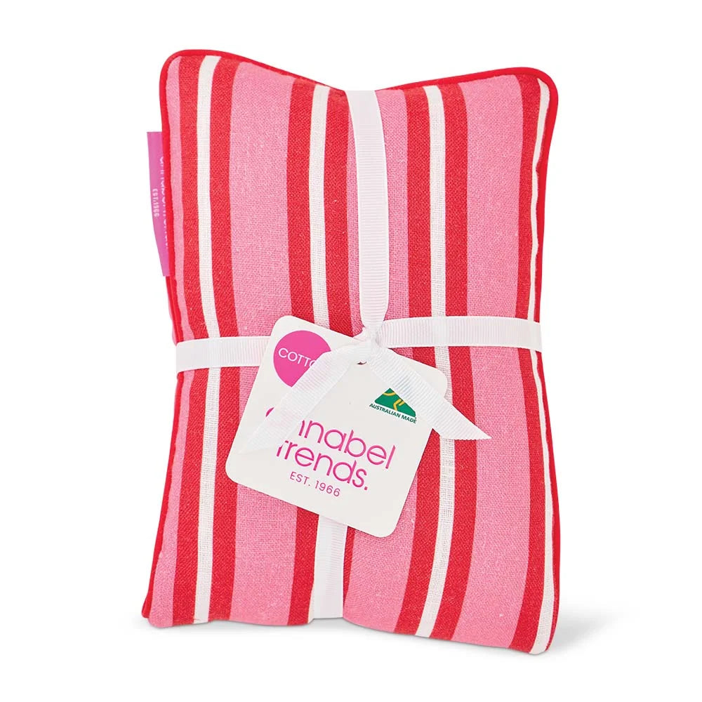 Heat Pillow - Cotton - Red & Pink Stripe