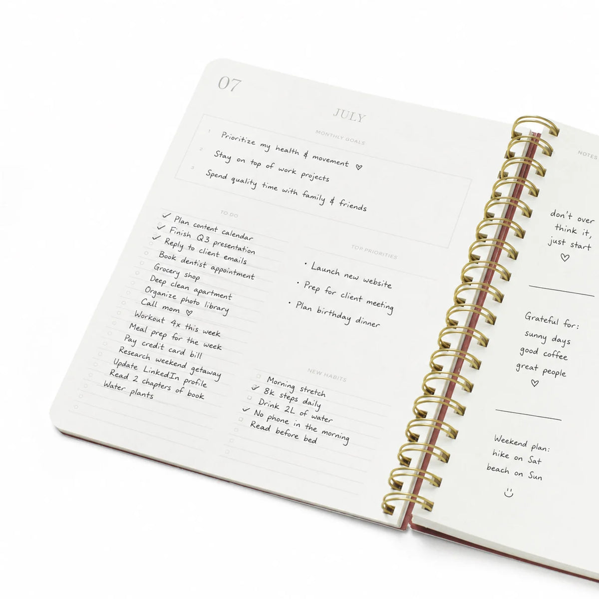2027 Growing My Year Weekly Diary