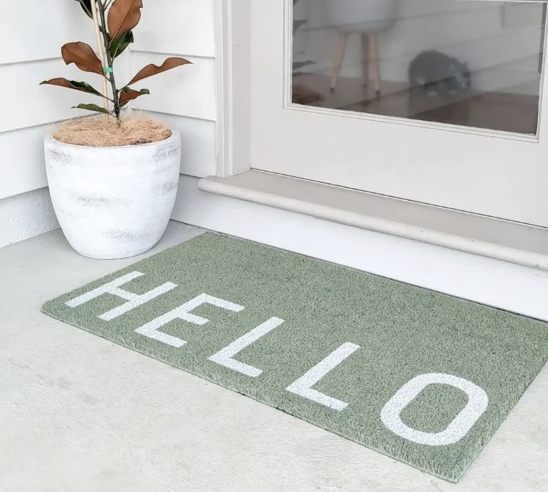Eucalyptus Hello Door Mat