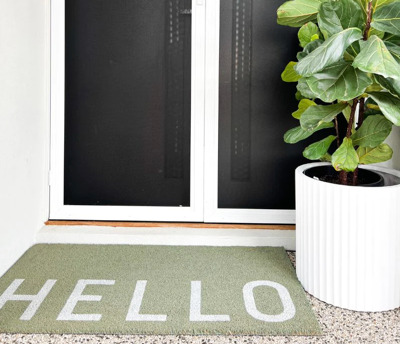 Eucalyptus Hello Door Mat