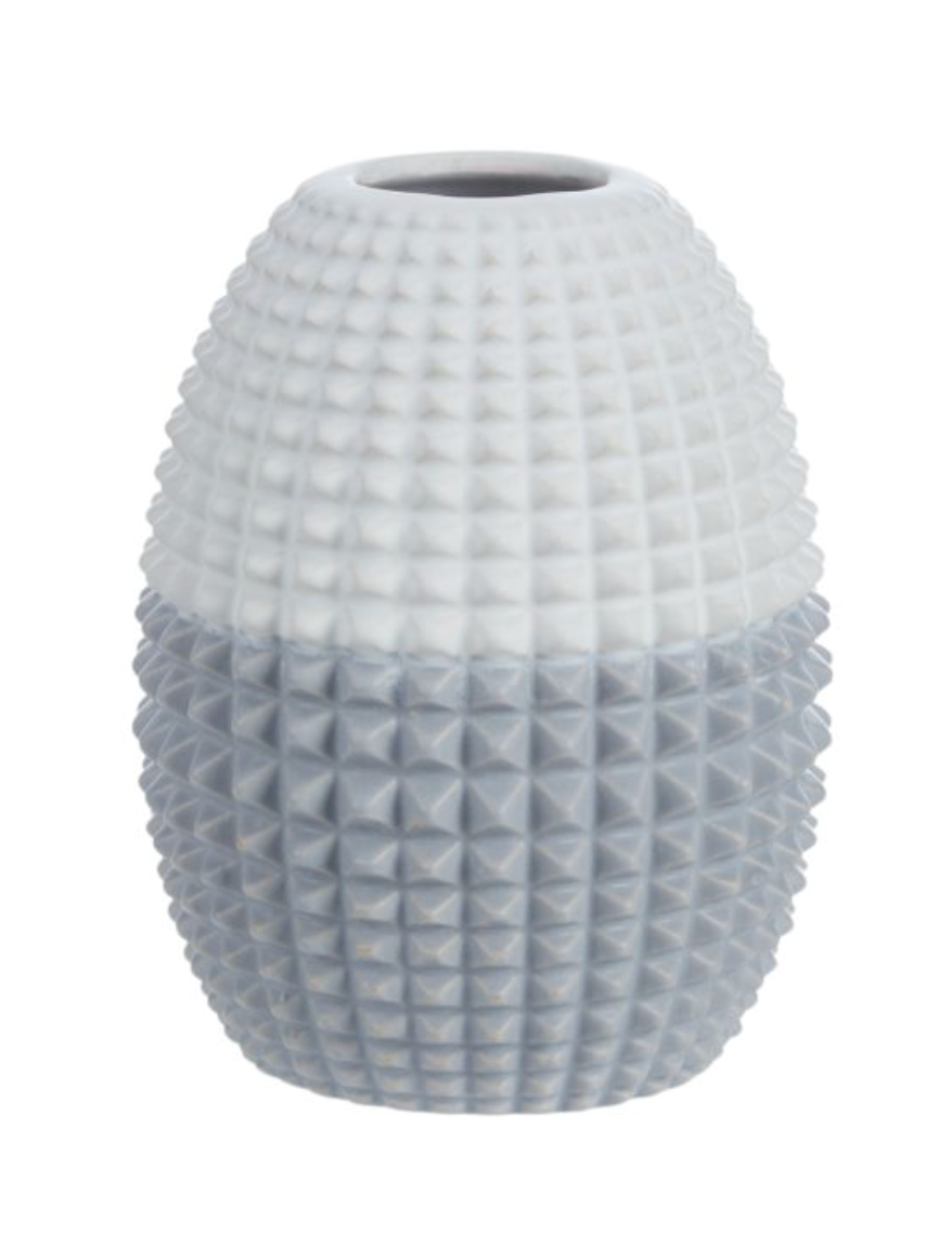 Emporium Bez Two Tone Vase Grey/White