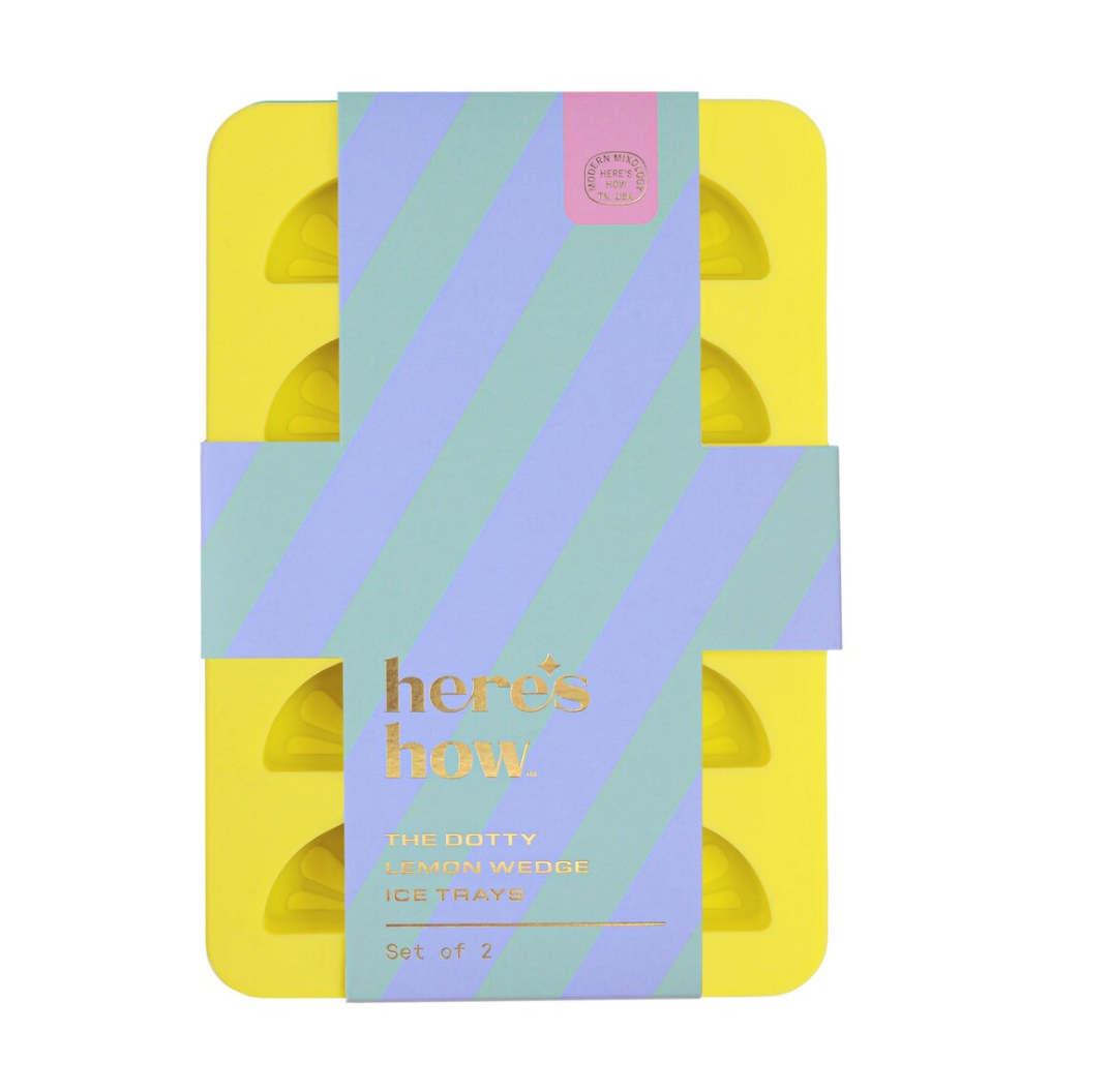 Dotty Citrus Wedge Ice Trays - Orange and Blush OR Green and Yellow