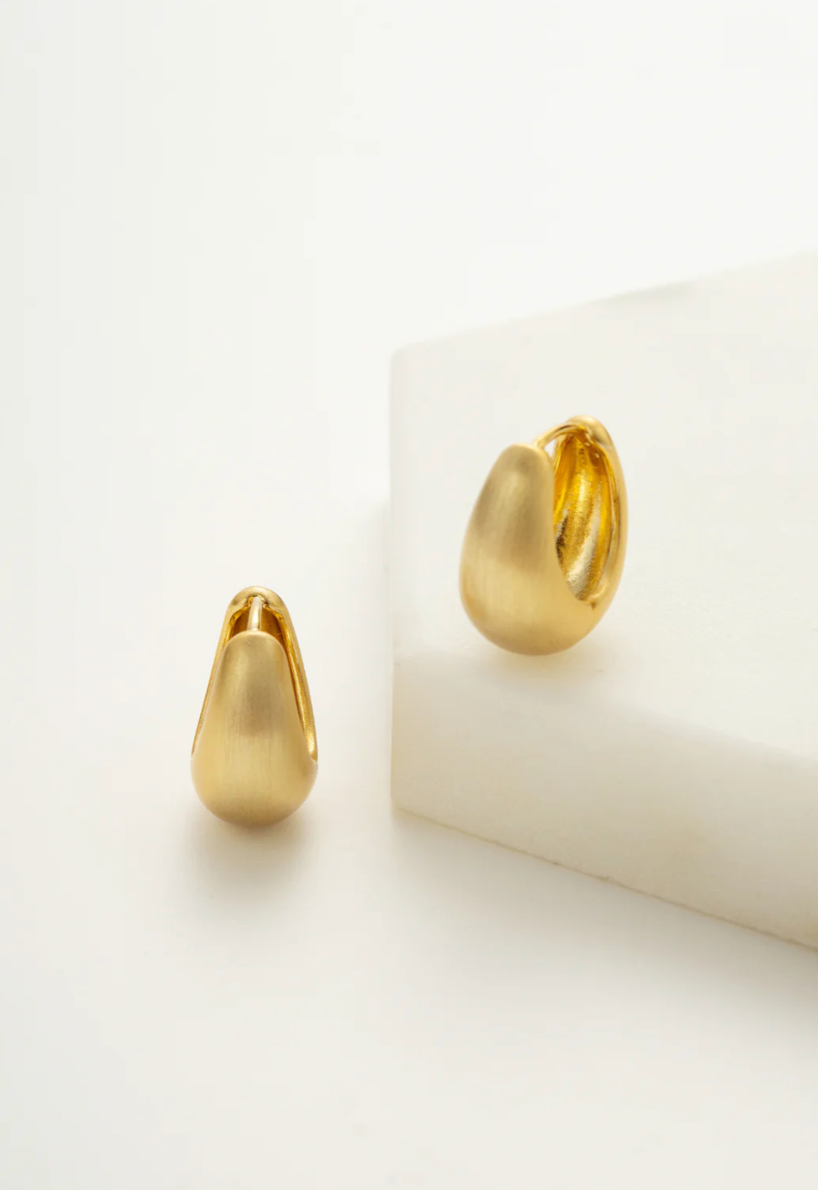 Steph Brushed Hoop Large GOLD