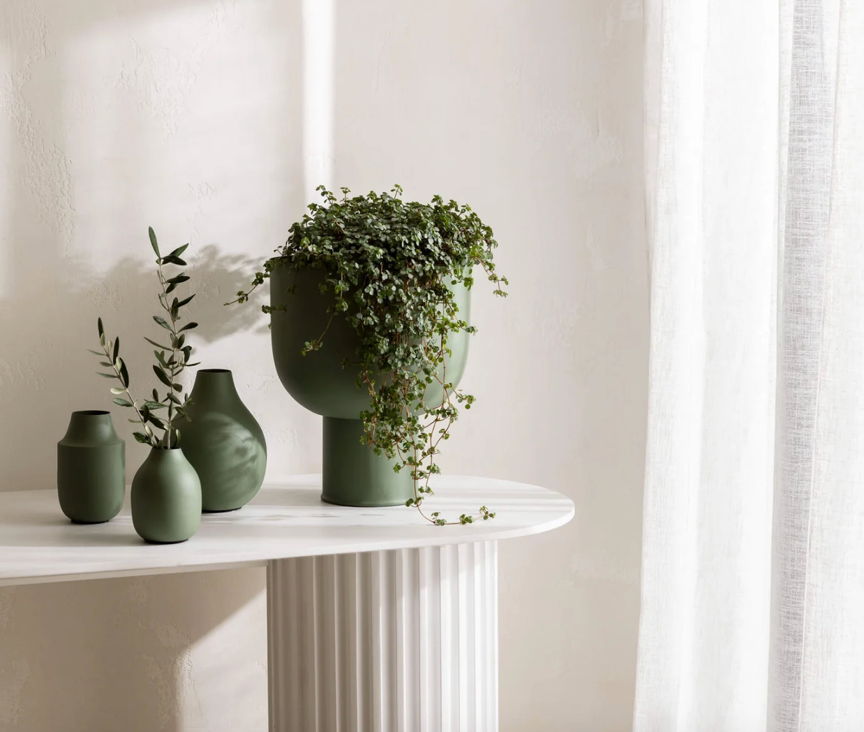 Mona Trio of Vase - Sage and Chalk