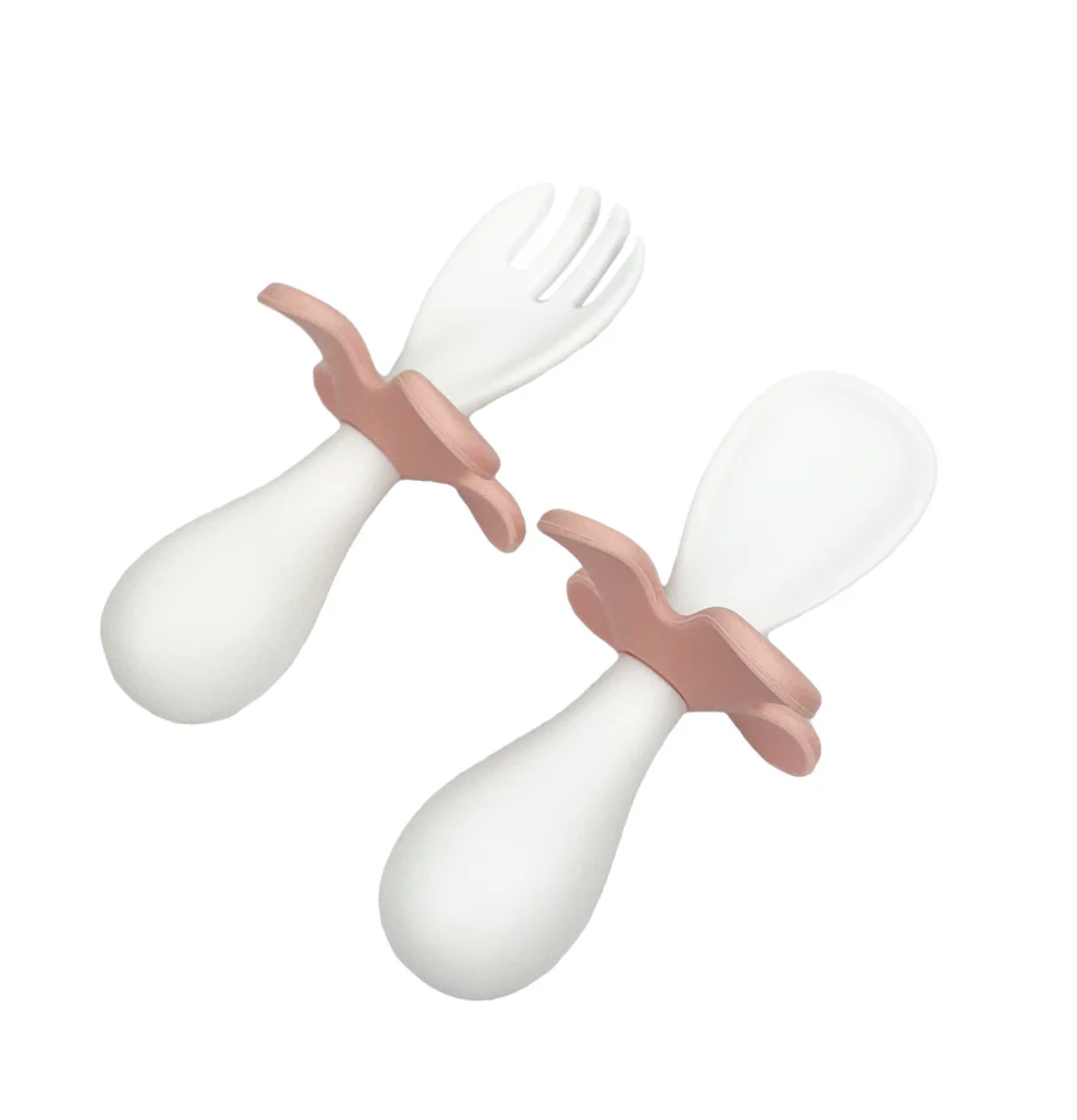 Flower Fork & Spoon - Pink, white, blue