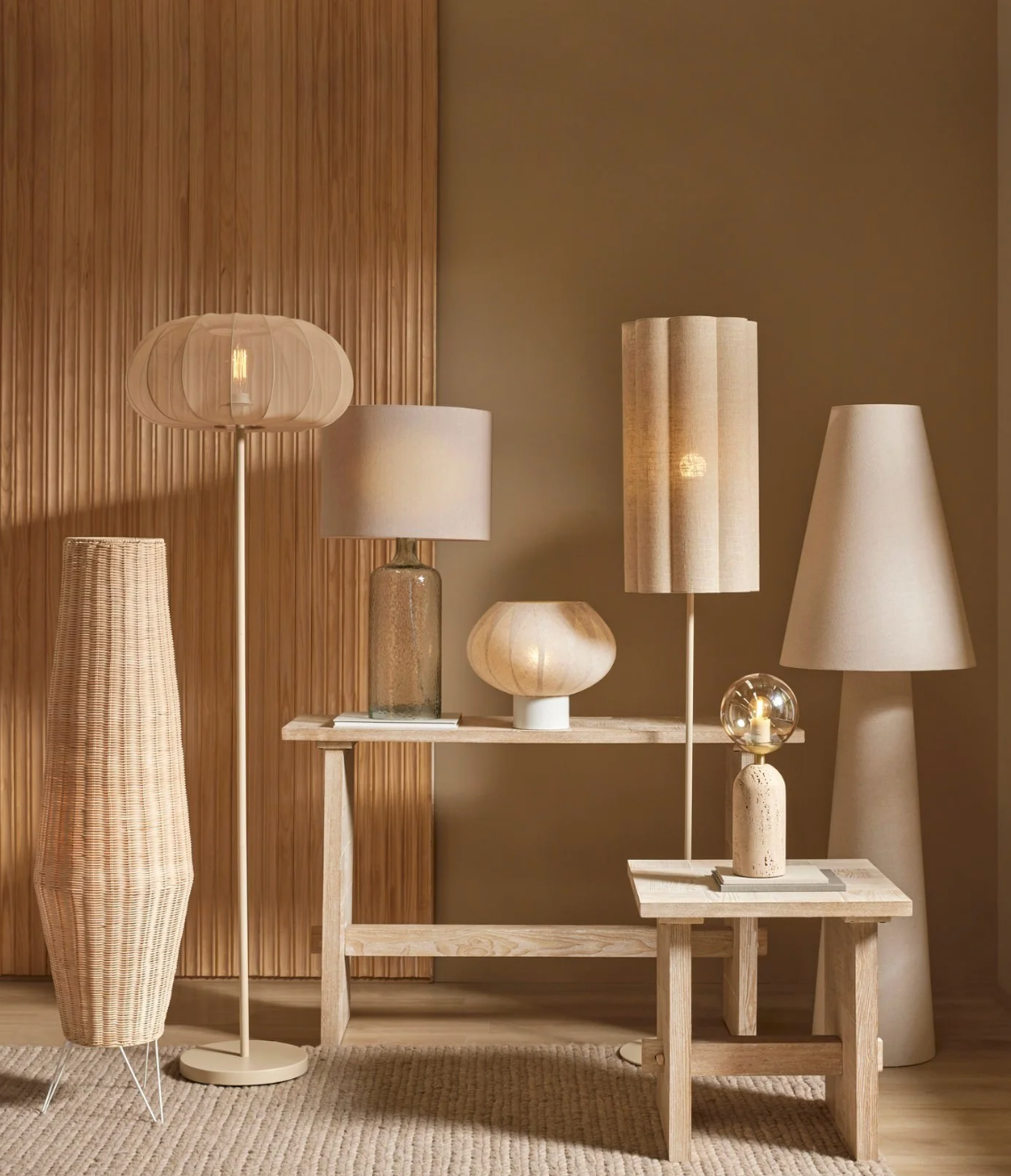 Amalfi Talstone Linen Floor Lamp