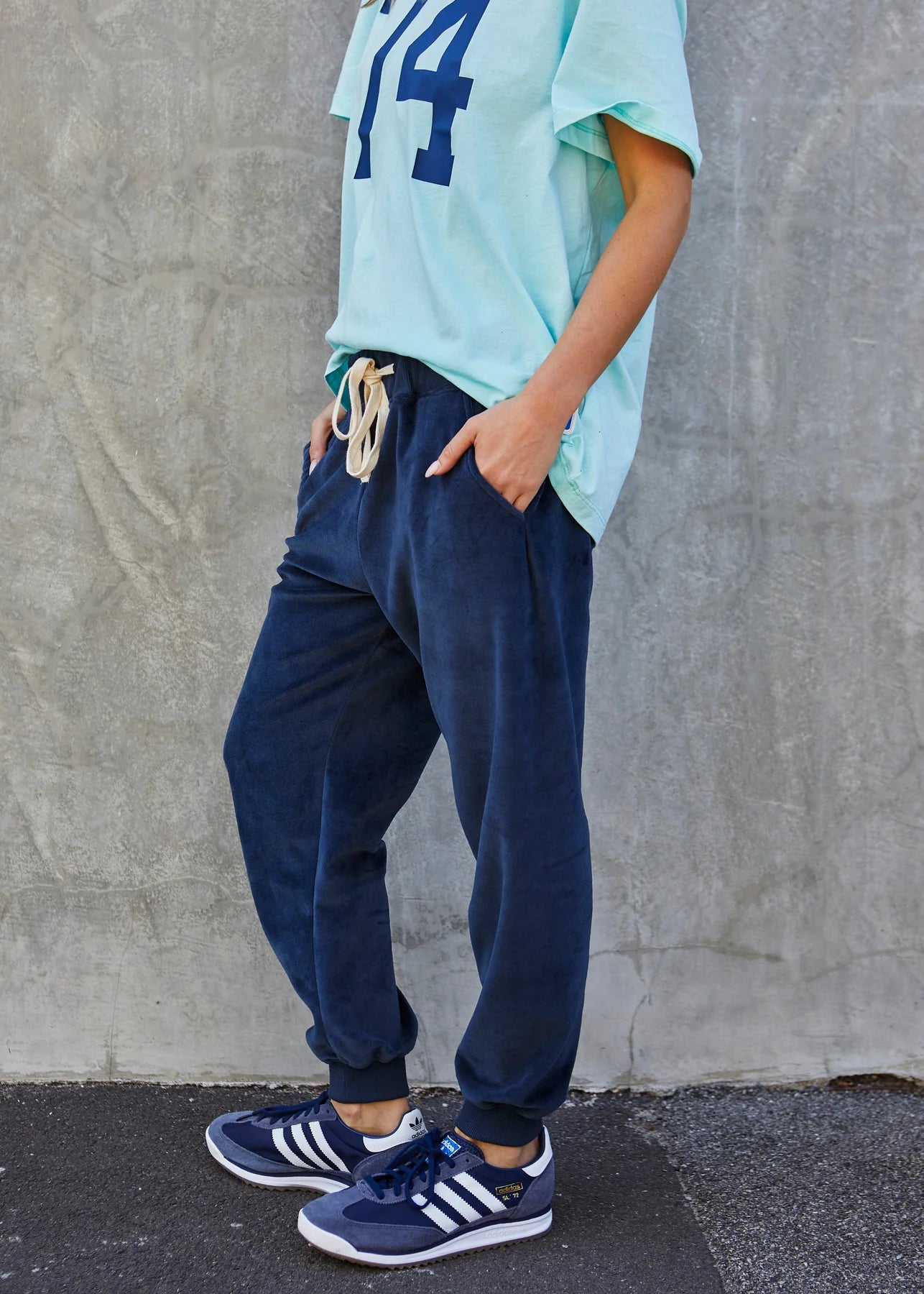 Velour track pants