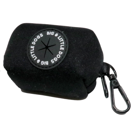 DOG POOP BAG HOLDER: Black