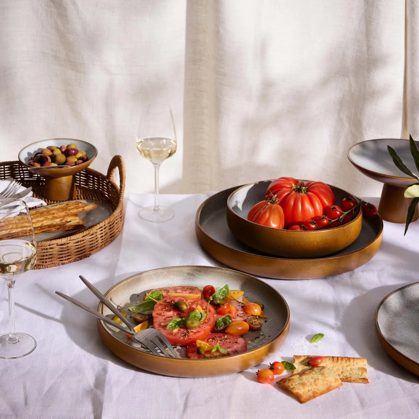 Davis & Waddell Rafe Platter Grey & Brown