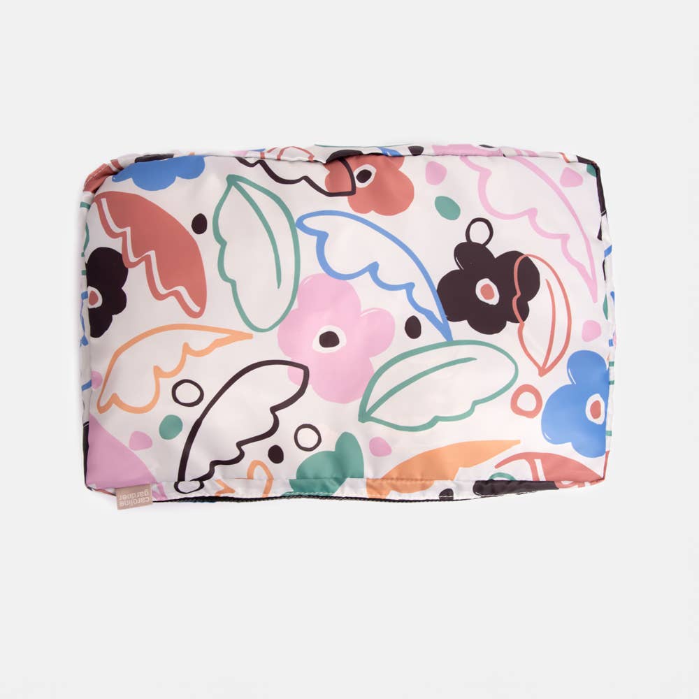 Abstract Botanical/Stripe Set Of 3 Packing Cubes