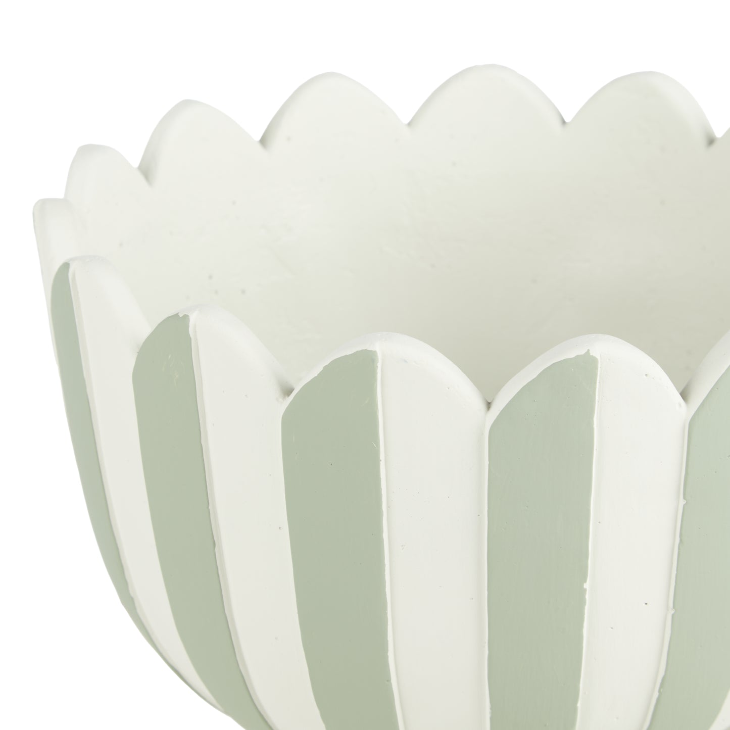 Emporium Lila Stripe Planter Light Green 18x18x16cm