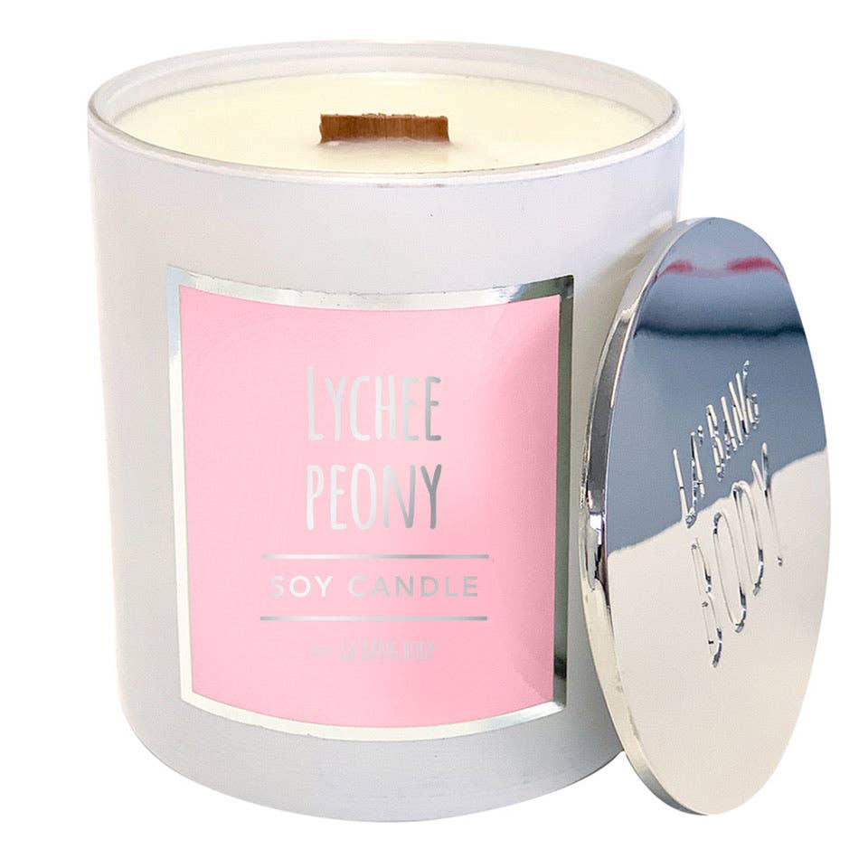 Wooden wick Candle - Lychee Peony