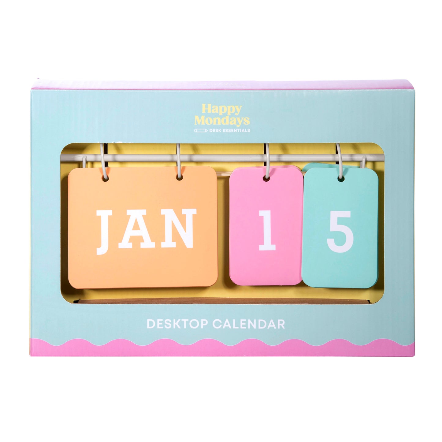 Happy Mondays Desktop Calendar 25x3.1x14cm