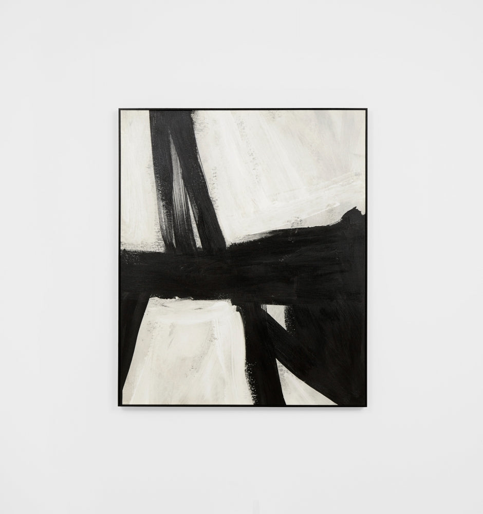 Xander Black 1 Framed Canvasby Warranbrooke