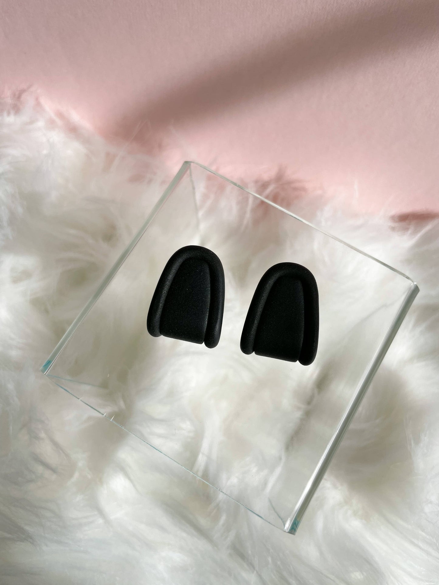 Huggie Earrings in Black