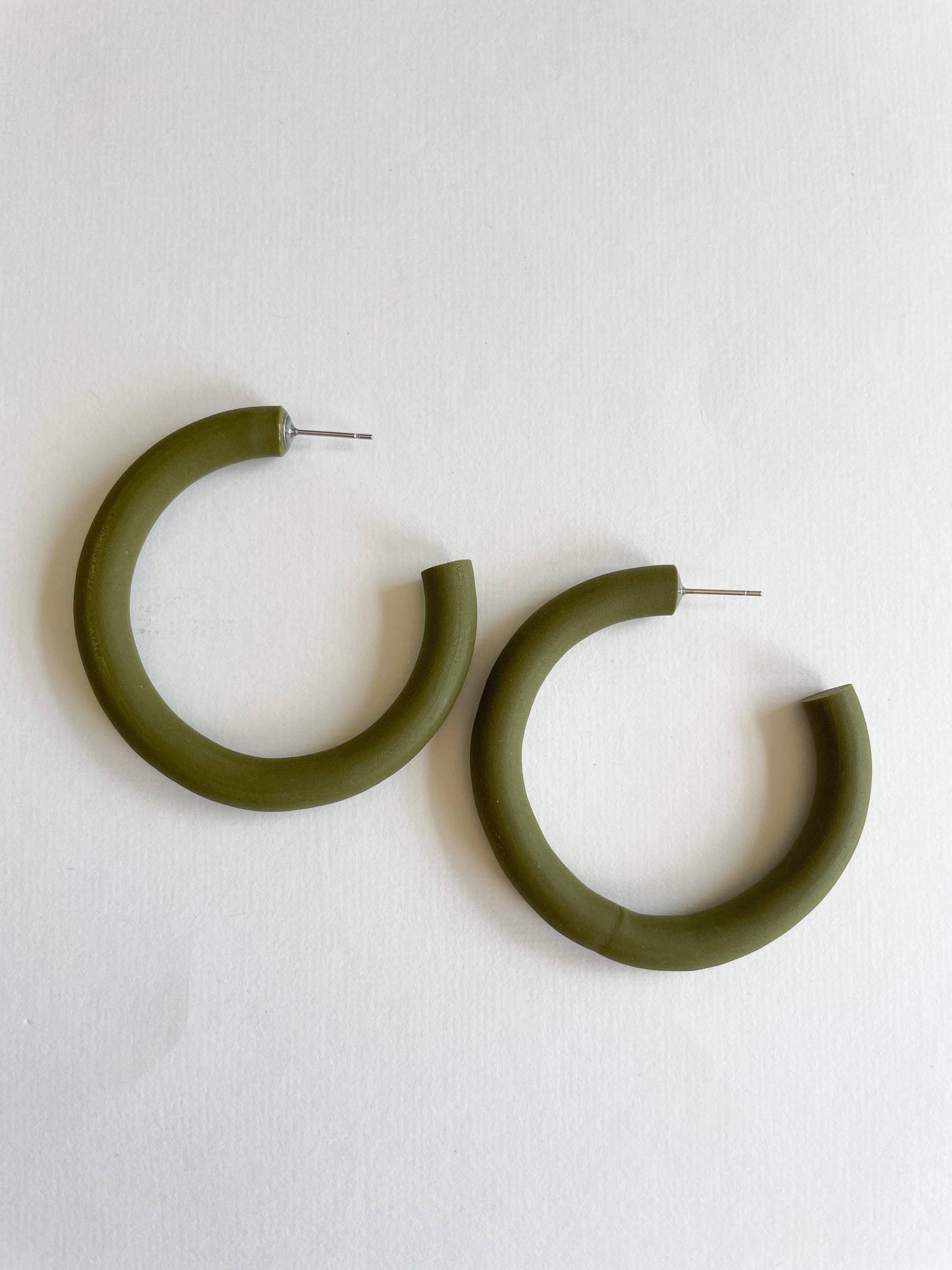 Ellory Hoops in Olive: Large