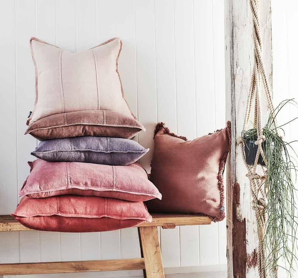 Luca® Boho Linen Cushion Desert Rose 40x60cm