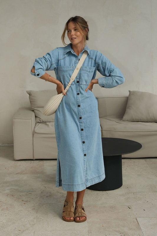 Rae Long Sleeve Midi Dress