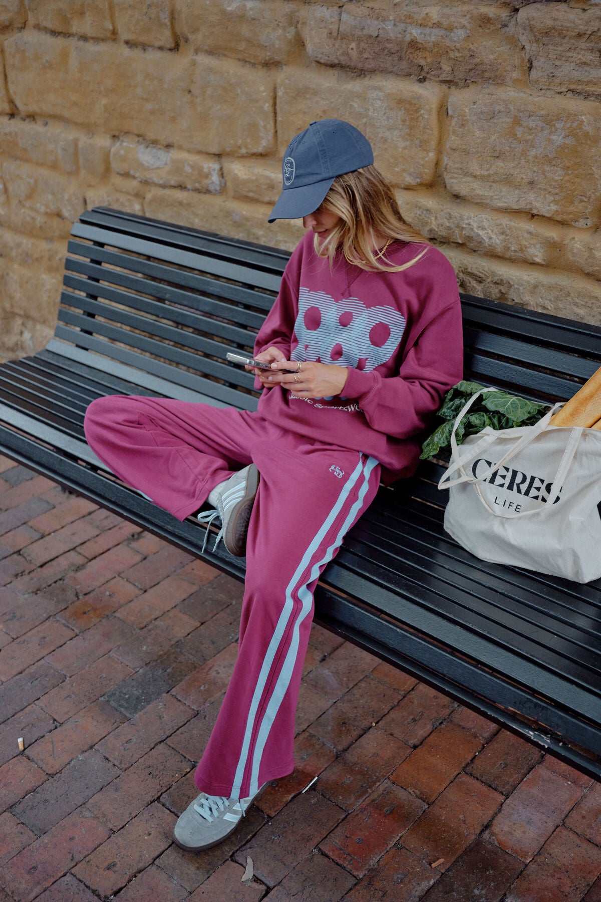 Gigi Wide Leg Terry Trackpant