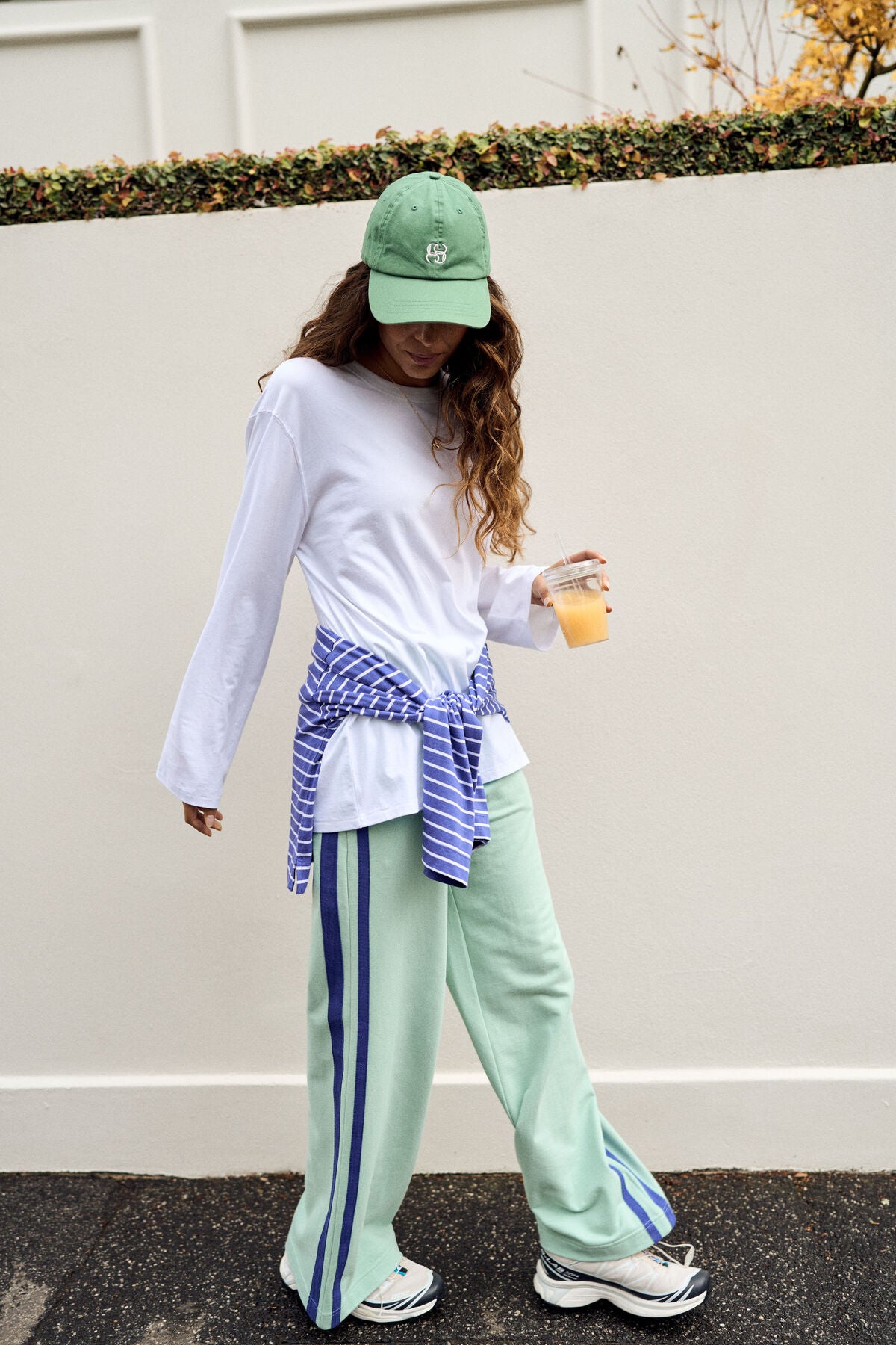 Gigi Wide Leg Track pants seafoam