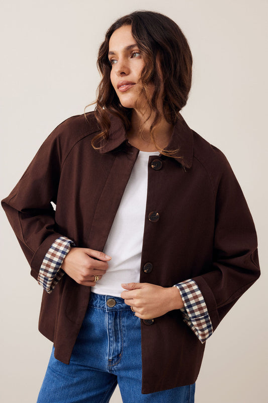 Pia Coat chocolate