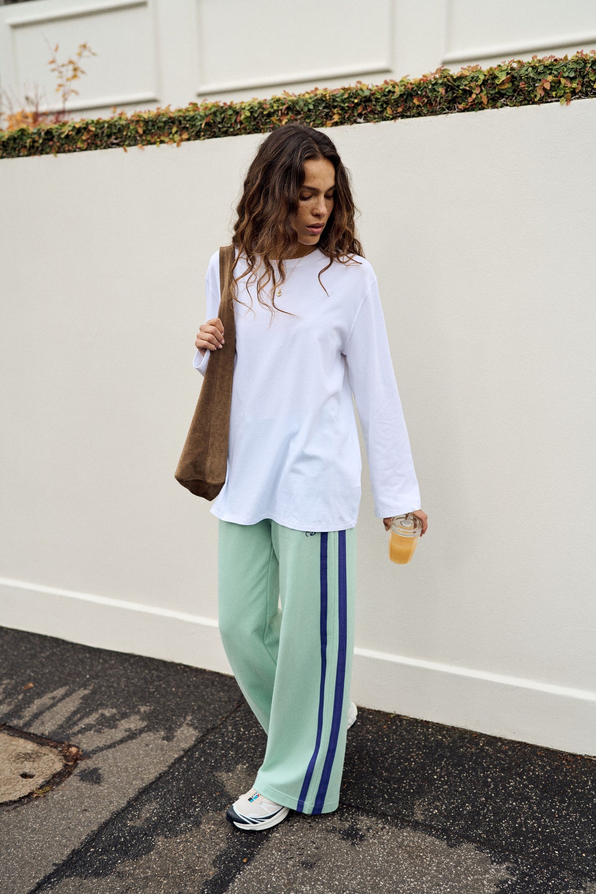 Finn Oversized Long Sleeve Tee white