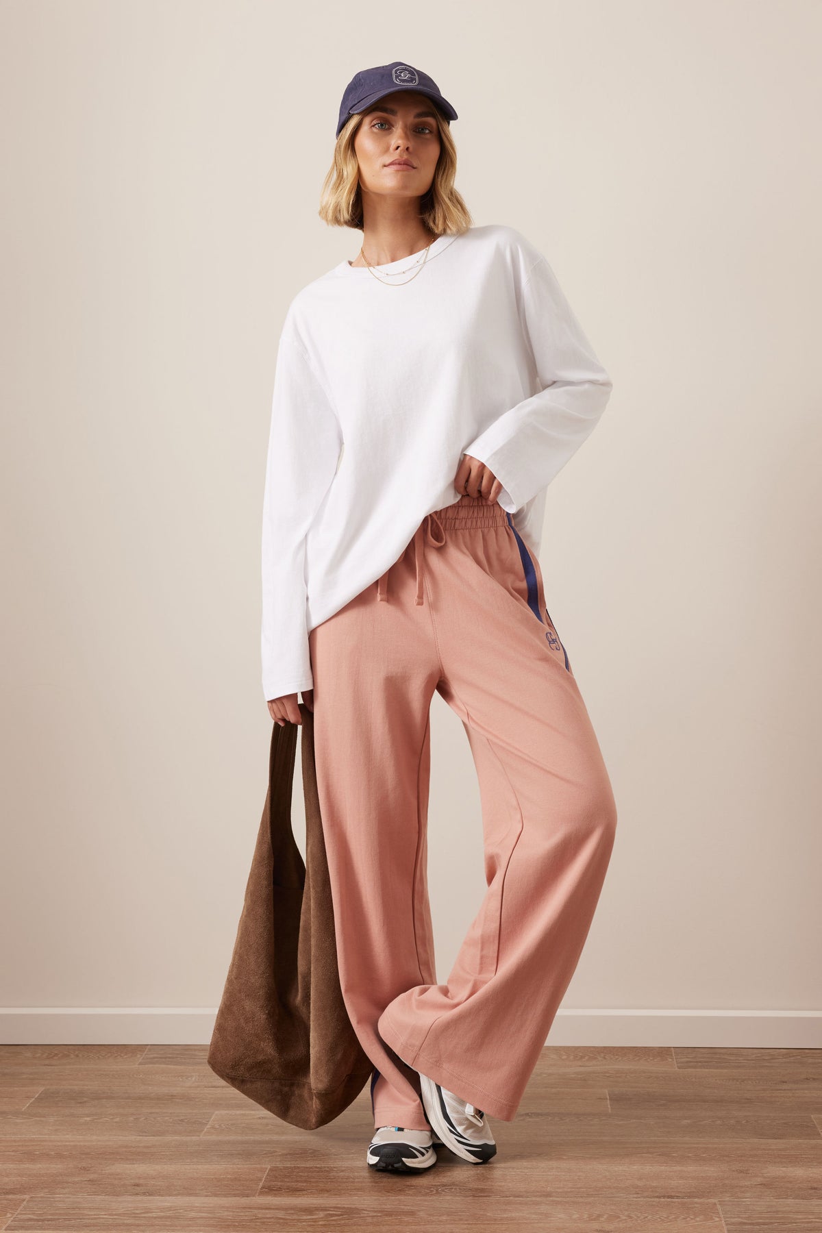 Finn Oversized Long Sleeve Tee white