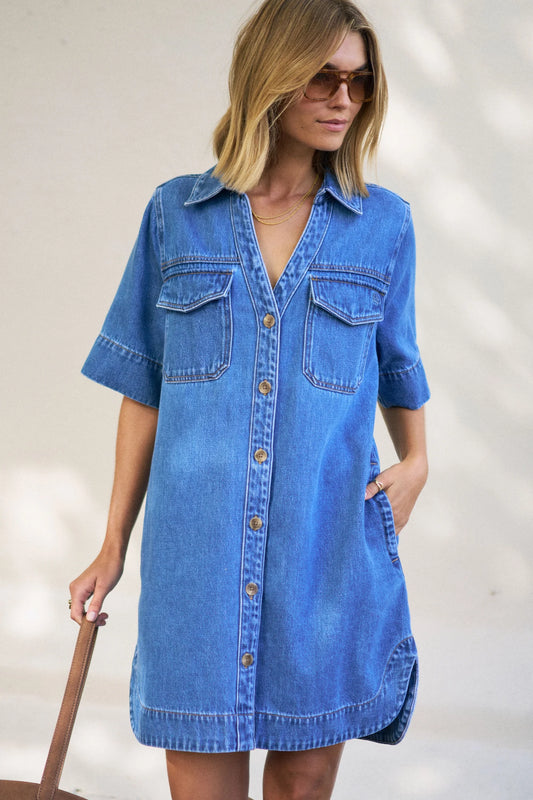 Bonnie Dress - Fresh Indigo
