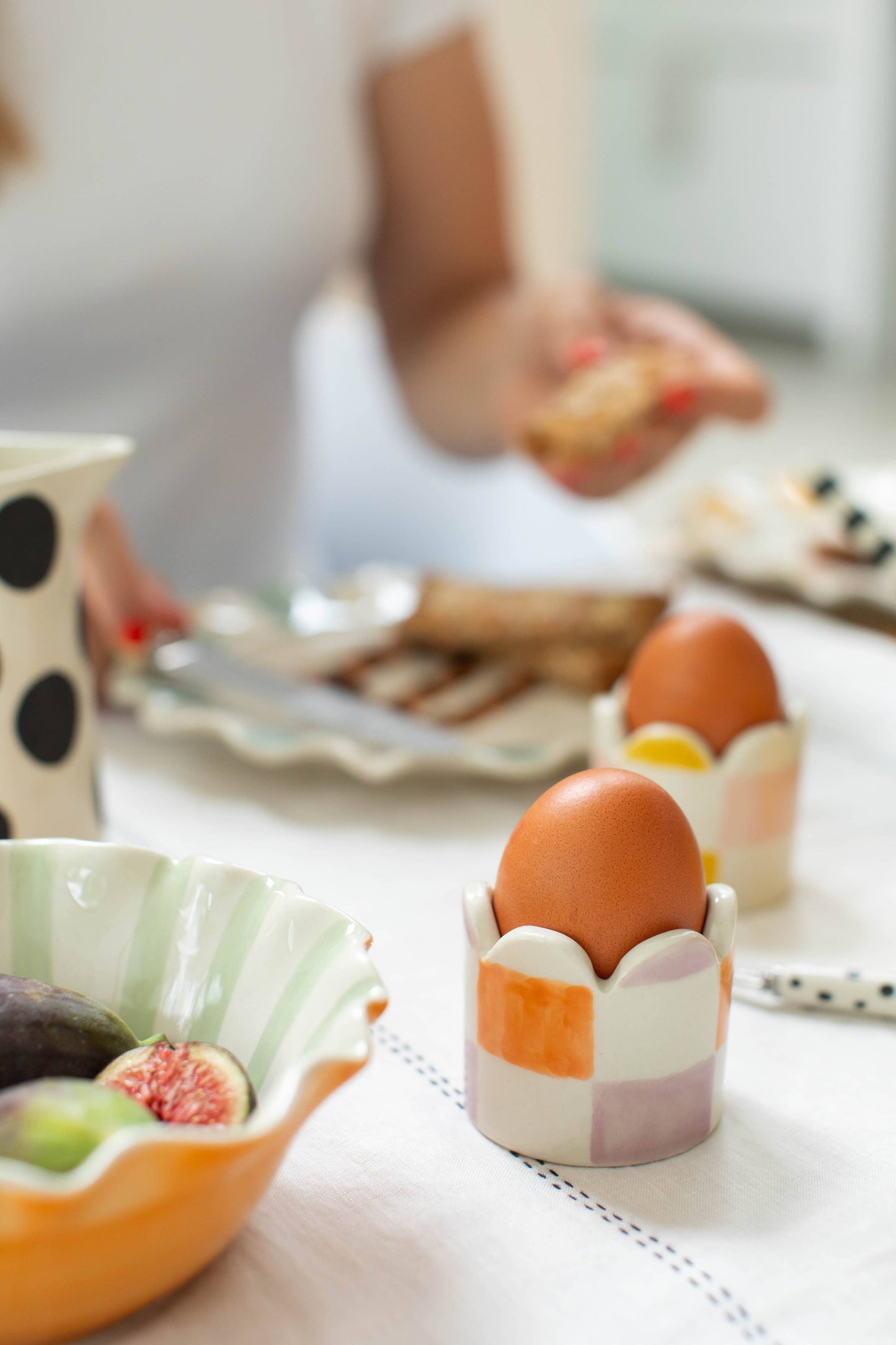 Multi-check set of 2 Egg Cups