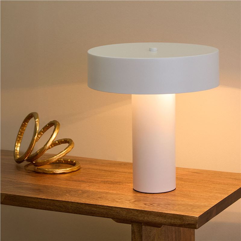 Thiago Metal Table Lamp White