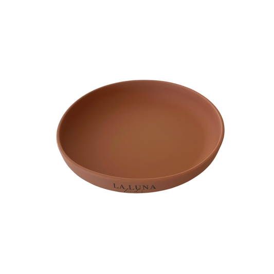 Silicone Suction Open Plate Peach