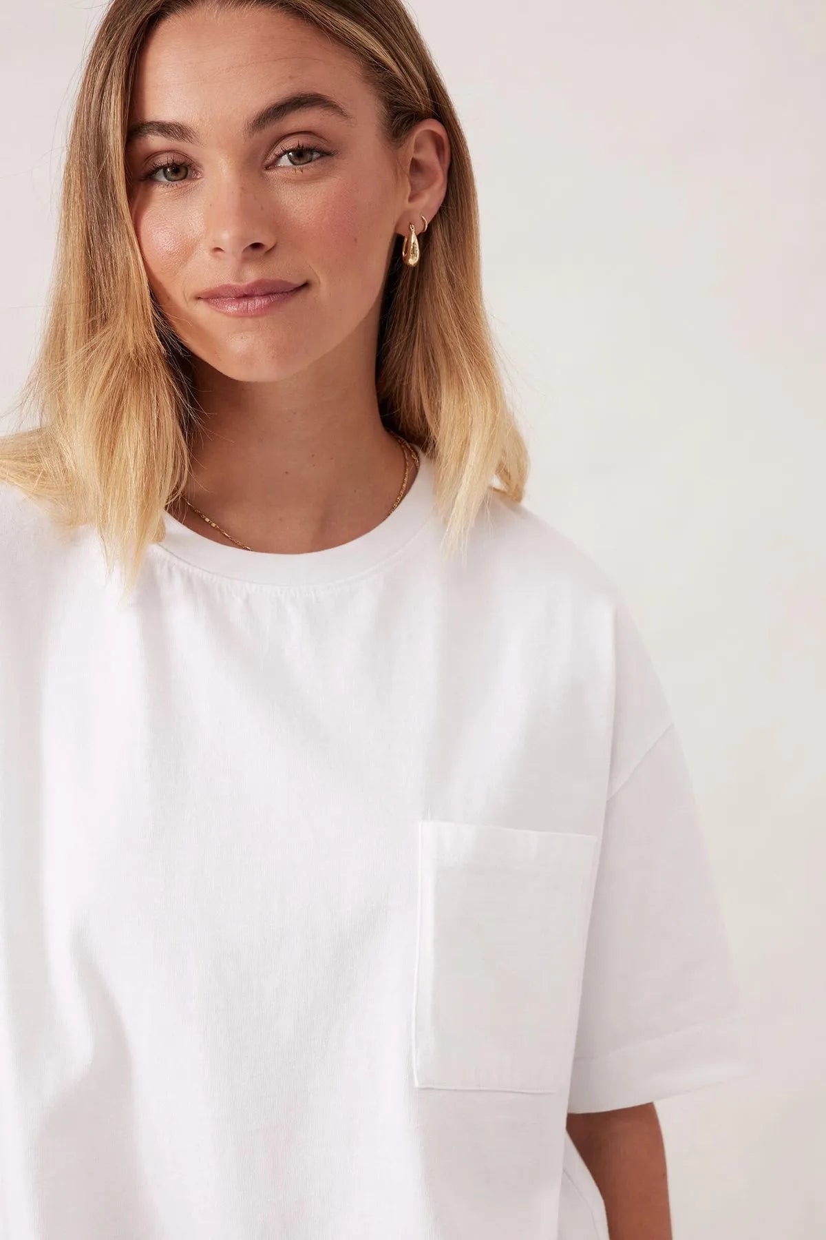 BOXY POCKET TEE WHITE - Ceres Life