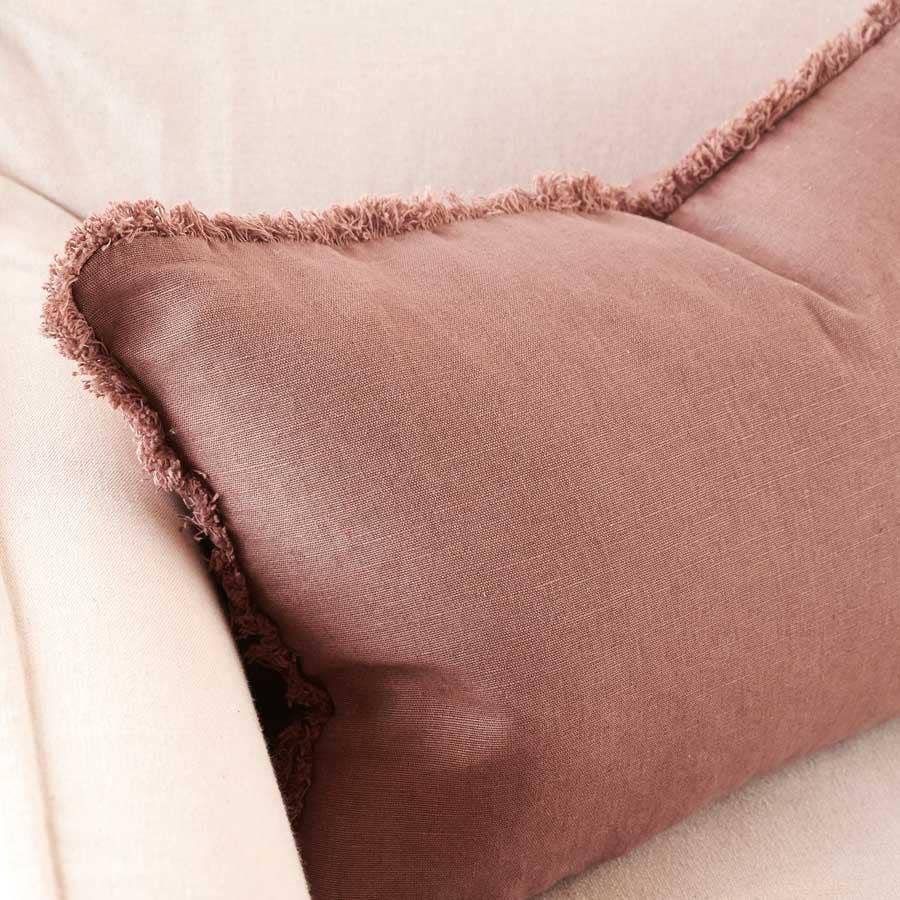 Luca® Boho Linen Cushion Desert Rose 40x60cm