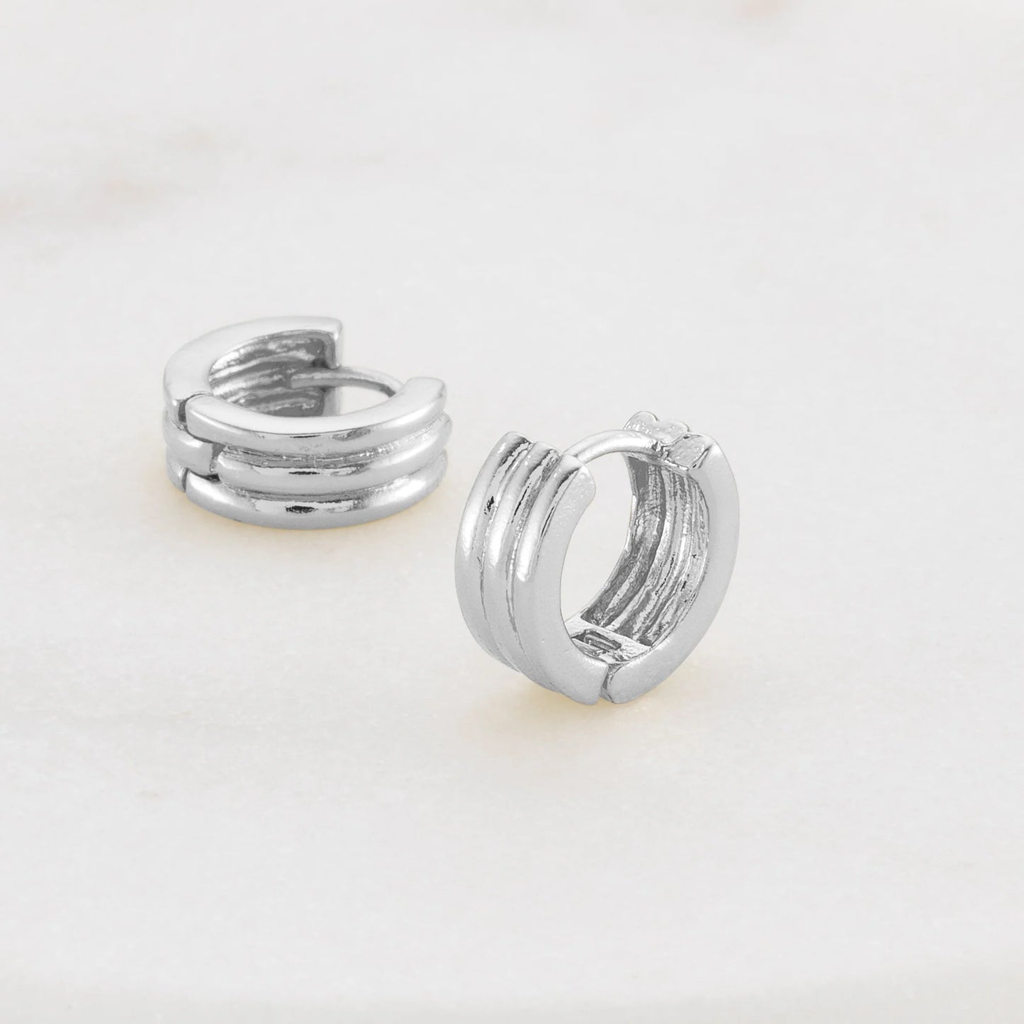 Zafino Grace Huggie Earring - Silver