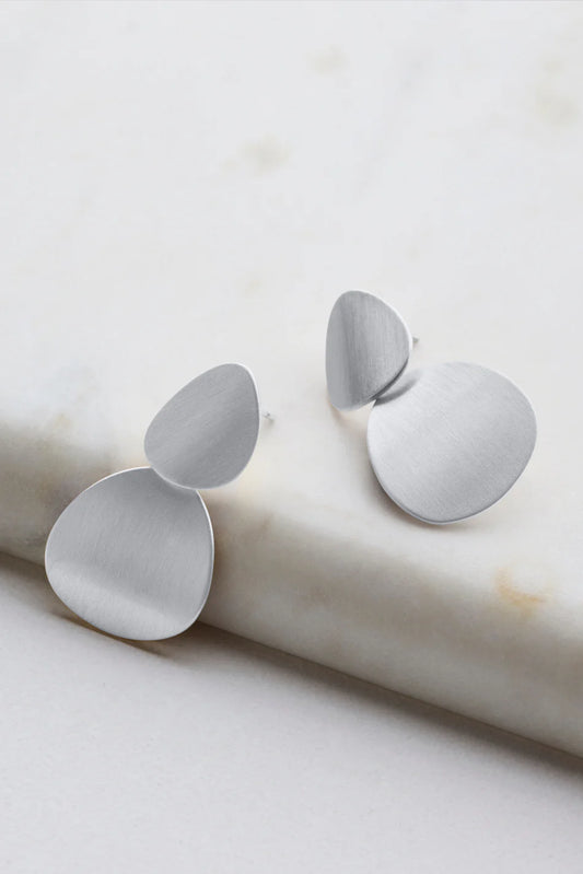 Zafino Frankie Brushed Earring - Silver